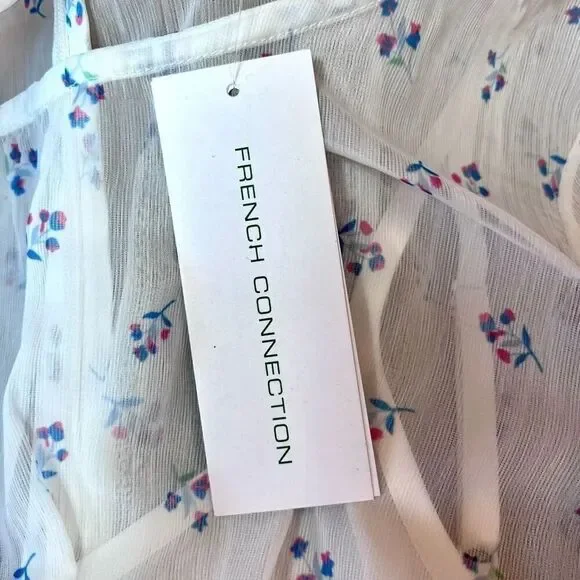 French‎ Connection Women's Summer White Cecilia Hallie Mini Dress Small NWT - Picture 6 of 14